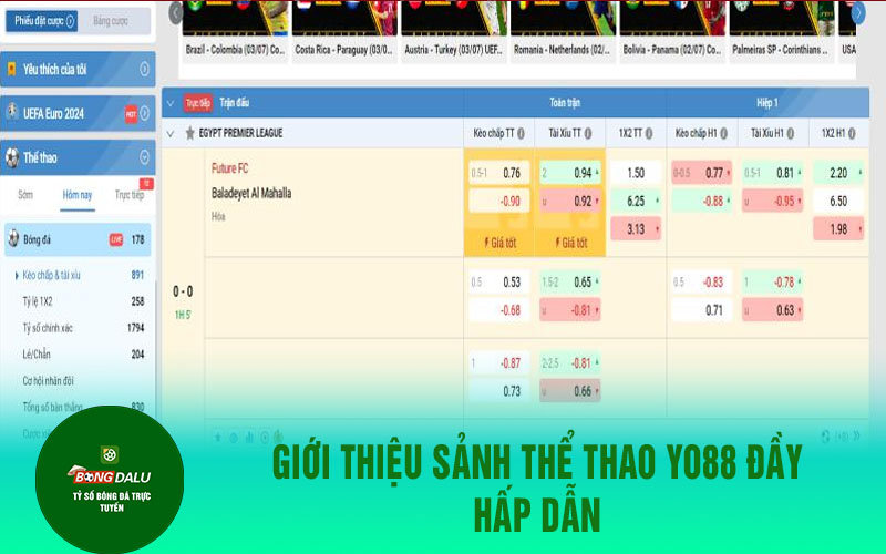 the thao yo88 Giới thiệu sảnh thể thao Yo88 đầy hấp dẫn